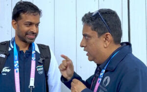 Boria Majumdar with Pullela Gopichand in Paris Olympics 2024